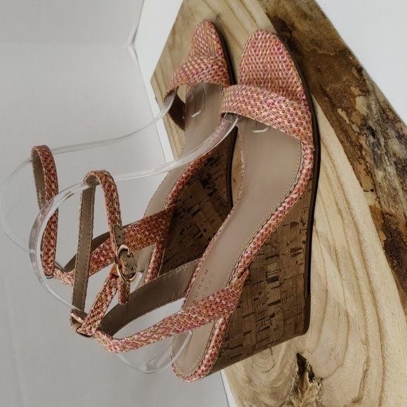 Lc Lauren Conrad Limestone Cora Wedges, Light Orange/Pink Size 9.5 - Picture 6 of 12